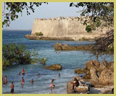 Fortifications of the Portuguese colonial Fortress of Sao Sebastao on the Island of Mozambique UNESCO world heritage site 